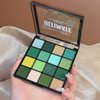 St Patricks Day Green Eyeshadow Palette, 16 Colors Green Glitter Matte Eyeshadow Makeup Palette,Forest Green Yellow Colorful Eye Shadow Plattet Highly Pigmented Waterproof Dark Eyeshadow Pallete