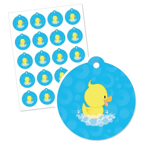 Ducky Duck - Baby Shower or Birthday Party Favor Gift Tags (Set of 20)