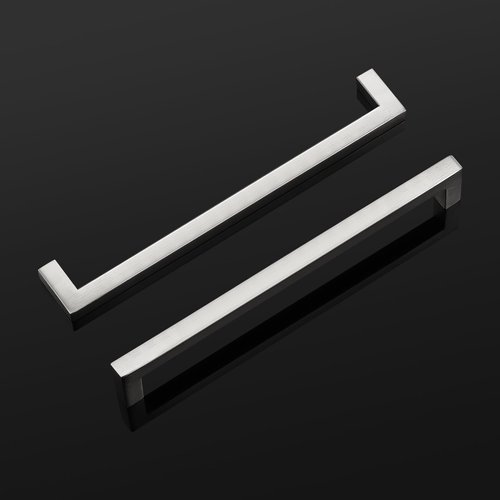 Probrico 10 Pack Stainless Steel Hole Centers 7.5inch Kitchen Cabinet Pulls,Brushed Satin Nickel Kitchen Cabinet Handles,Square Corner Bar Dresser Drawer Pull Handles