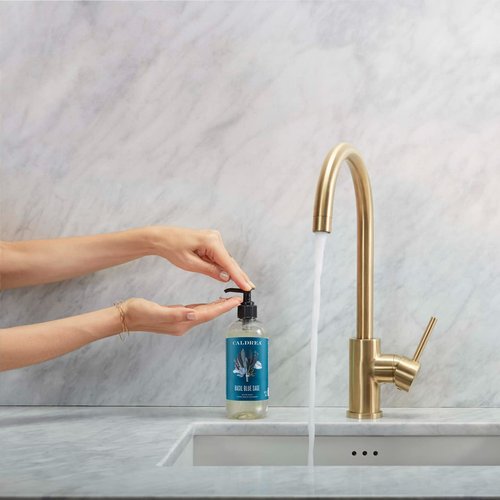 Caldrea Hand Wash Soap, Aloe Vera Gel, Olive Oil And Essential Oils To Cleanse And Condition, Basil Blue Sage Scent, 10.8 Oz