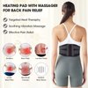 CUEHEAT Heating Pad Back Brace with Heat and Massage,Heated Back Massage with Rechargeable Battery, Back Heat Support Belt for Men, Women Heated Back Brace, Heating pad with Massager for Back(48Inch)