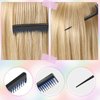 8 Pcs Teasing Brush Set Edge Brush Comb with Hair Clips Grooming Hair Styling Comb Teasing Dual Edges Hair Brush Triple Teasing Comb Sturdy Rat Tail Comb for Women Girls Kids Hair Stylists (Blue)