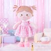 Onetoo First Baby Doll Cuddle Buddy Doll Soft Baby Doll Baby Dolls Plush Rag Doll Wear Kitty Costume PinkDress 14"（Milly Series）