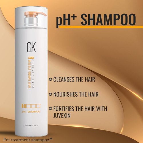 GK HAIR Global Keratin pH+ Pre-Treatment Clarifying Shampoo 1000ml - Silver Bombshell Shampoo 710ml - Leave In Bombshell Cream 100ml
