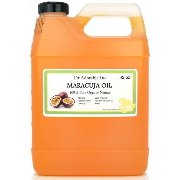 Dr Adorable - 32 oz - Maracuja (Passionfruit) Oil - 100% Pure Natural Premium Organic Cold Pressed