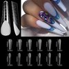 288PCS Dual Forms for Polygel Full Cover False Nail Tips with 12 Sizes Scale for Manicure Nail Art Design Salon