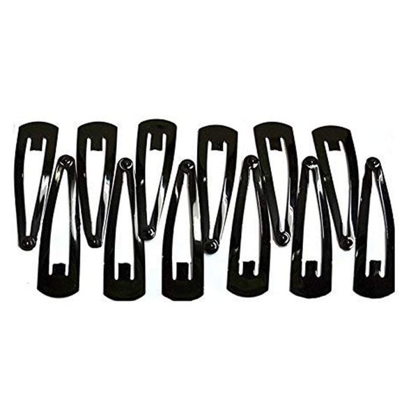 SBWC Big Size Tik It Hair Pins Premium | Metal Triangular Tic It Hair Pins/Clips, Hair Accessories for Girls and Women - Black (24 Pcs)