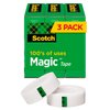 Scotch Magic Tape, Invisible, Home Office Supplies and Back to School Supplies for College and Classrooms, 3 Rolls