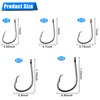 Inline Circle Hooks Saltwater, 100pcs Saltwater Fishing Hooks High Carbon Steel Fish Hook Straight Eye Octopus Hook for Catfish (100PCS 6/0)