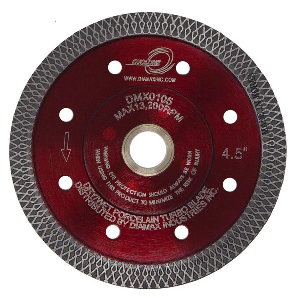 4.5" Cyclone Mesh Rim Diamond Blade for Porcelain