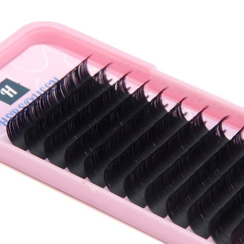 Ellipse Classic Lash Extensions Flat Lashes Eyelash Extensions 0.25mm C D Curl Ellipse Eyelash Extensions Premium Lashes Black Matte Individual Lashes Salon Use 20mm