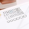 LOLIAS 21Pairs Small Flat Back Stud Earrings for Women Men Hypoallergenic Silver Gold Plated Surgical Steel Stud Earrings 20G Screw Back Flatback Earrings for Cartilage Ears,Silver