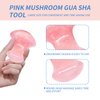 Mushroom Gua Sha Natural Rose Quartz Aventurine Gua Sha Mushroom Face Massager Stone for Eye Neck Beauty Spa Relaxing Massage Stone Facial Massage Spa Relaxing Meditation Guasha Scraping Massage Tool