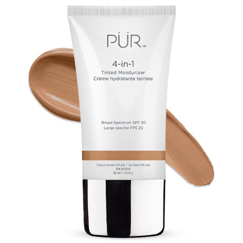 PUR Beauty 4-in-1 Tinted Moisturizer with SPF 20 - Hydrating Skin Tint Face Moisturizer, Primer & Foundation with Shea Butter, Aloe Vera & Vitamin B3 - Vegan Friendly, Paraben Free (Medium)