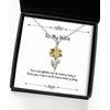 Reusable Wife Sunflower Pendant Necklace, You complete me in every way. I love you, Beautiful Gifts for Wife, Birthday Gifts, Sunflower necklace, Wife gift, Wife jewelry, Wife necklace