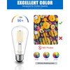 MASTERY MART 10 Pack Vintage LED Edison Bulbs, E26 Led Bulb 5.5W Equivalent to 60W, Dimmable, 5000K Daylight White, High Brightness ST58 Antique LED Filament Bulbs, Clear Glass