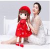 Tvoip Tulle Skirt Princess Plush Toy Phial Dolls Children Girls Doll Cute Little Girl Dolls, 18 Inch (Red)