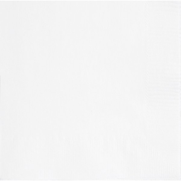 White Solid Luncheon Paper Napkins (Pack of 20) - Elegant & Durable Design - Perfect for Parties, Events & Celebrations