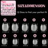 600Pcs Extra Extra Short Round Nail Tips, SINOKAME Pre-etched Small Petite Child Size XXS Round Oval Full Cover Natural Gel Nail Tips, Gel Clear Press on Nails Extra Short,10 Sizes with Refills 4&5