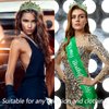 VELSCRUN Green Crystal Birthday Tiara Crowns for Women Girls It's My Birthday Sash Queen Girls Princess Crown with Combs Happy Birthday Party Decorations Mom Sisters Birthday Gift Hair Accessories