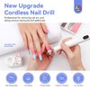 SAVILAND Electric Nail File: 2024 Flawless White Nail Drill PRO&Portable with12 Basic Nail Drill Bits| Nail Art Faster Removal，Light Weight &Friendy Nail Supplies&Exquisite Lover Gifts