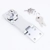 Keyed Hasp Locks Twist Knob Keyed Locking Hasp,Chrome Plated Hasp Lock with Keys,Door Lock Clasp w/Screws for Door Cabinet