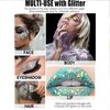 CCbeauty White+Pink Body Glitter,Face Glitter Gel,Singer Concerts Music Festival Rave Accessories,Sequins Glitter Face Paint,Chunky Glitter for Eye Lip Hair,Sparkling Holographic Gel for Women,50ml