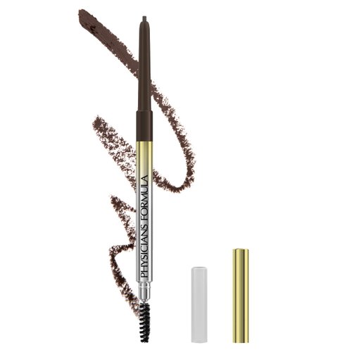 Physicians Formula Eyebrow Retractable Slim Definer Brow Pencil, Medium Brown, Dual-Sided Brow Brush, Fine Tip, Shapes, Defines, Fills | Dermatologist Tested, Clinicially Tested