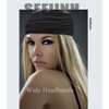 Sefiinh Wide Headbands For Women Stretch Headband Boho Head Bands Women's Hair Band Turban Workout Hairband Girls Accessories Black Gray 6 Pack