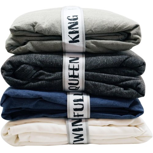 Bed Sheet Organizer and Storage Size Label Bands | Bed Sheets Set Organizers for Linen Closet Organization - Elastic Bedding Band Labels Sheet Keepers for Organizing Bedsheet (King 2PCs Pack, White)