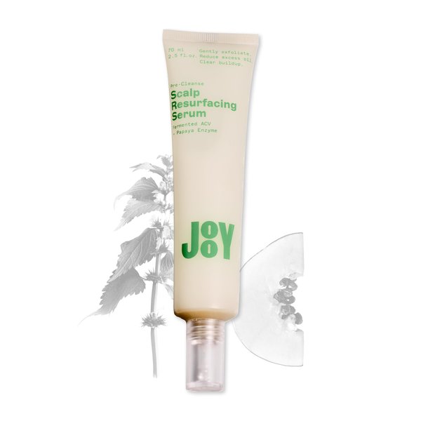 JooY Scalp Resurfacing Serum, Pre-Cleanse Exfoliating serum with Fermented Superfoods, Removes Buildup, Reduces Oil & Promotes a Healthy Scalp, Ginger Root, Papaya, & Tea Tree – 2 fl oz