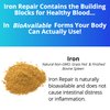 Iron Repair Simply Natural Iron Supplement, Best Absorption & Gentle on Stomach, Monash Low FODMAP, Raise Hemoglobin & Ferritin Iron Pills for Women, Men, Teens, & Pregnancy 90 Bovine Gelatin Capsules
