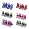 Suoirblss 30PCS Multicolored Mini Claw Hair Clips Crystal Rhinestone Barrette Hair Claw Clip Hair Bangs Pin Hair Accessories