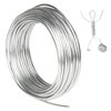 Tenn Well 9 Gauge Aluminum Wire, 50 Feet 3mm Bendable Armature Wire, Metal Craft Wire for Sculpting, Jewelry Making, Doll Making, Crafting, Modelling, Bonsai Training