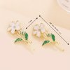 auwiyd 6 PCS Fairy Flower Hair Pins Gardenia Flower Hair Clips Gold Metal Elegant Decorative Side Clips for Women Girls Fairy French Hair Barrettes for Daily Use