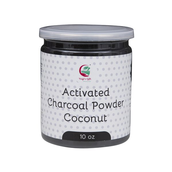Activated Charcoal Powder 10 oz | Perfect Particle Size for Teeth Whitening, Facial Mask, Soap Making | Coconut Shells Based | by Yogi's Gift ®