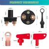Battery Shut Off Switch 12v 3/8" Bolt, Battery Cut Off Switch 12v Brass, Car Battery Disconnect Switch 12v DC 12-24V with Keys, Copper Ring Terminals for Marine Car Boat Rv ATV Auto Truck by XIOGZAXI