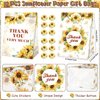 Erweicet Sunflower Party Favors 72 PCS Slap Braclets Temporary Tattoos DIY Stickers Keychains Straws Gift Bags for Summer Autumn Sunflower Theme Party Baby Shower Goodies Bag Filler