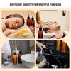 Barydat 12 Pcs Twist Top Applicator Bottle Refillable Squeeze Empty Plastic Bottles, Multi Purpose Round Hair Oil Applicator with Open Close Nozzle and 2 Funnels for Shampoo Lotion (Amber,3.5 oz)