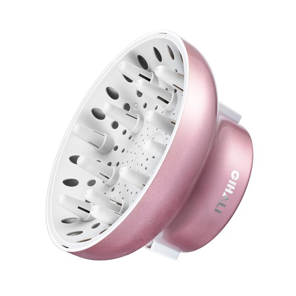 Universal Hair Diffuser “Super Sturdy” 1.7 Inch to 2.6 Inch for Natural Curly and Wavy Hair, Hair Dryer Attachment (Rose Gold)