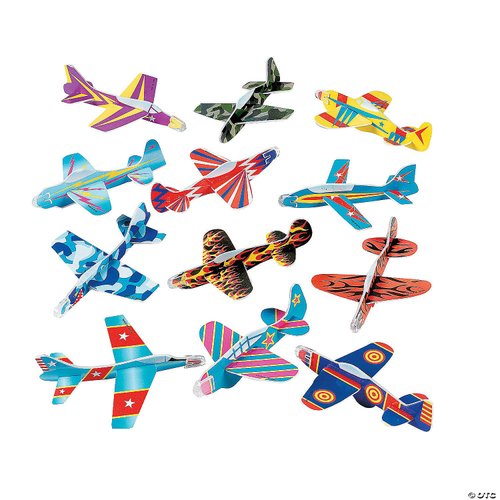Bulk Foam Airplane Glider Toys - 72 Pieces - Party Favors & Halloween & Easter giveaways