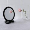 Diane Hand Mirror – 1X 3X Magnifying Hand Held Mirror, Double Sided Vanity Makeup Mirror with Folding Stand Hand Mirror for Women, Men, Salon, Barber, Shaving, and Travel, Medium 6" x 10" In Black