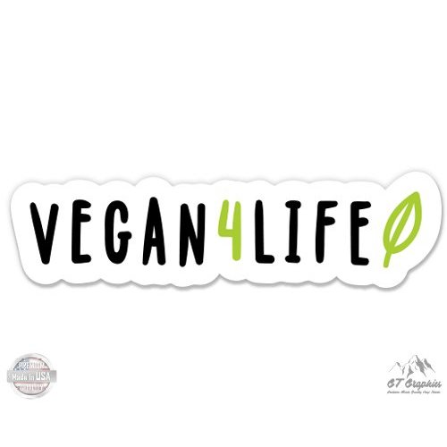 GT Graphics Vegan 4 Life - 20" - Large Size Vinyl Sticker - Outdoor Indoor Decor