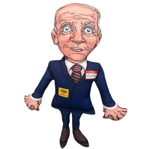 Pesky Patriot Sleepy Joe Biden Dog Toy | Let’s Go Brandon Chew Toy with Squeaker, Republican Novelty Gag Gift, Triple Stitched Durable Polyester, 12” Tall