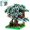 CAXIMSY Cherry Blossom Bonsai Tree House Building Blocks Set Plants Green Flowers Treehouse Architecture Micro Mini Block Gift for Adults and Children 1500 Pieces