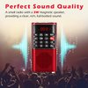 PRUNUS J-328 Mini Portable Pocket FM Radio MP3 Walkman Radio with Recorder, Lock Key, SD Card Player, Rechargeable Battery Operated(NO AM) Red