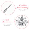 Lurrose Crystal Flower Hair Pins Elegant Rhinestone Floral Bobby Pins Bridal Hair Clip for Women (Silver)