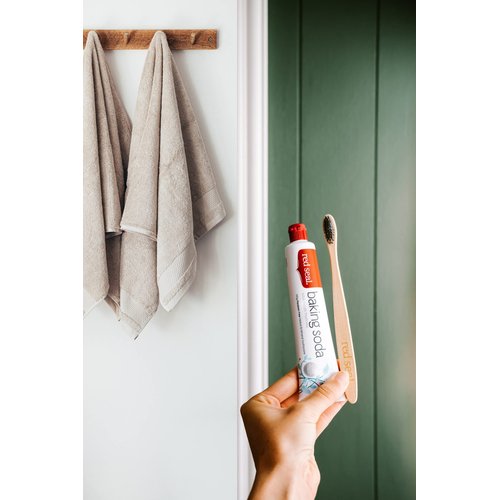 Red Seal Baking Soda Toothpaste – Neutralizes Plaque Acids, Nourishes, Protects Teeth & Gum Health Naturally & Cleans for Visibly Brighter Smile 3.5oz