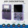 【30000 in 1】 R40S Pro Retro Handheld Game Console, Video Game Console, 3.5 inch IPS Screen, More Than 20 Emulator, 256G TF Card (Purple)