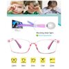 FOURCHEN Blue Light Glasses for Kids Anti Glare & Eye Strain Glasses Computer TV Phone Tablets UV Protection Glasses (Clear Pink)